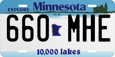 MN license plate 660MHE