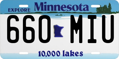 MN license plate 660MIU