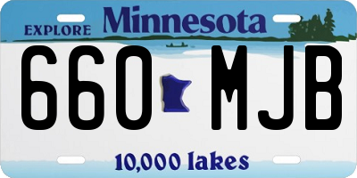 MN license plate 660MJB