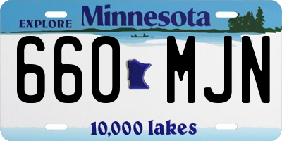 MN license plate 660MJN