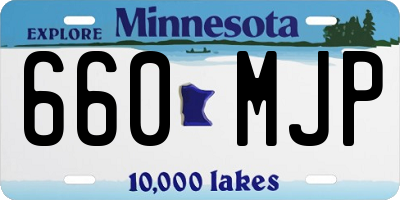 MN license plate 660MJP