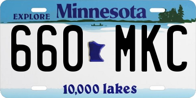 MN license plate 660MKC