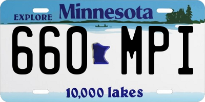 MN license plate 660MPI