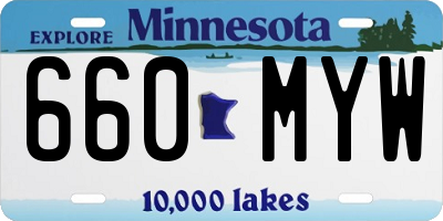 MN license plate 660MYW