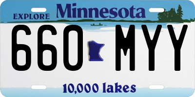 MN license plate 660MYY