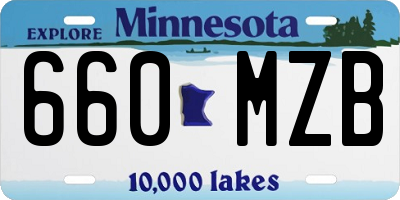 MN license plate 660MZB