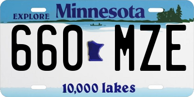 MN license plate 660MZE