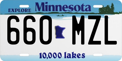 MN license plate 660MZL