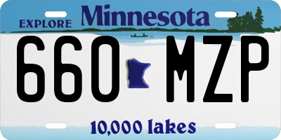 MN license plate 660MZP