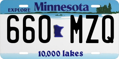 MN license plate 660MZQ