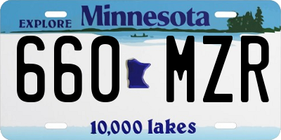 MN license plate 660MZR