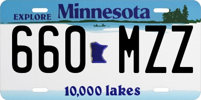 MN license plate 660MZZ