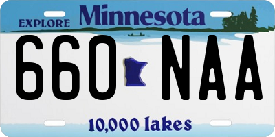 MN license plate 660NAA