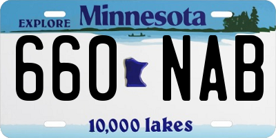 MN license plate 660NAB