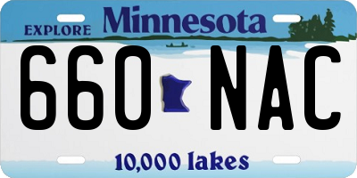 MN license plate 660NAC