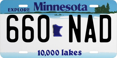 MN license plate 660NAD