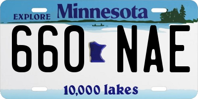 MN license plate 660NAE