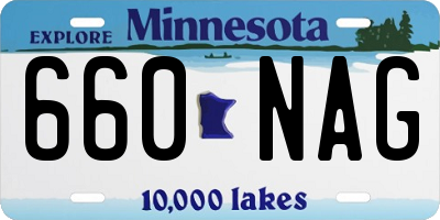 MN license plate 660NAG