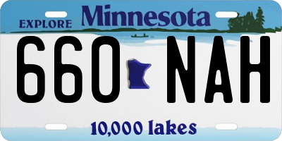 MN license plate 660NAH