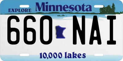 MN license plate 660NAI