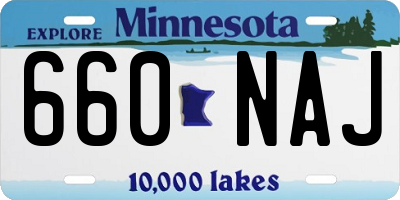 MN license plate 660NAJ