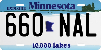 MN license plate 660NAL