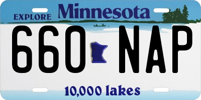 MN license plate 660NAP