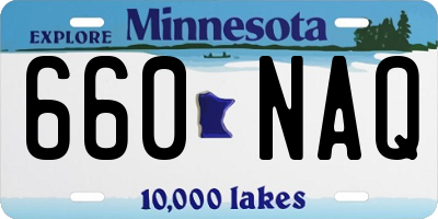 MN license plate 660NAQ