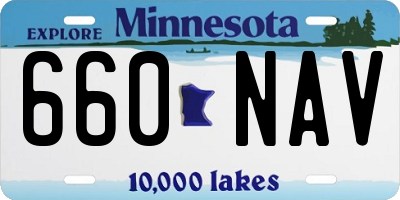 MN license plate 660NAV