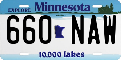 MN license plate 660NAW