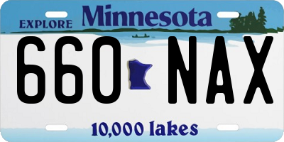 MN license plate 660NAX