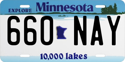 MN license plate 660NAY
