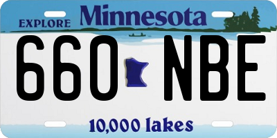 MN license plate 660NBE