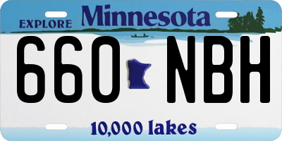 MN license plate 660NBH