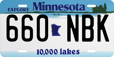 MN license plate 660NBK