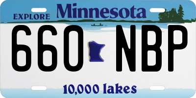 MN license plate 660NBP