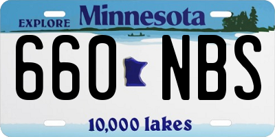 MN license plate 660NBS