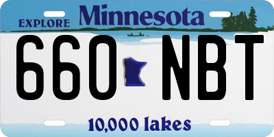 MN license plate 660NBT