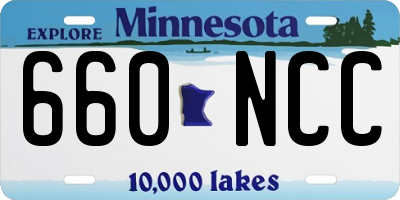 MN license plate 660NCC