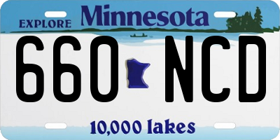 MN license plate 660NCD