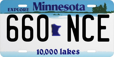 MN license plate 660NCE