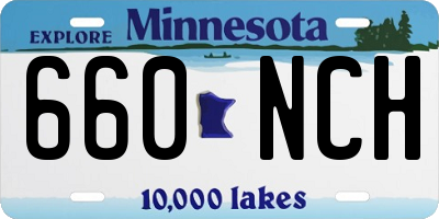 MN license plate 660NCH