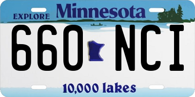 MN license plate 660NCI