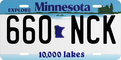 MN license plate 660NCK