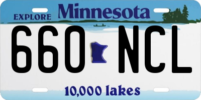 MN license plate 660NCL