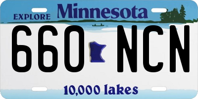 MN license plate 660NCN