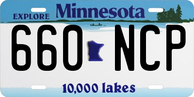 MN license plate 660NCP