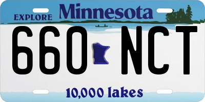 MN license plate 660NCT
