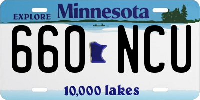 MN license plate 660NCU