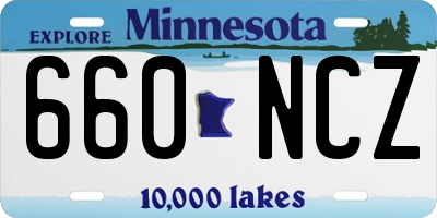 MN license plate 660NCZ